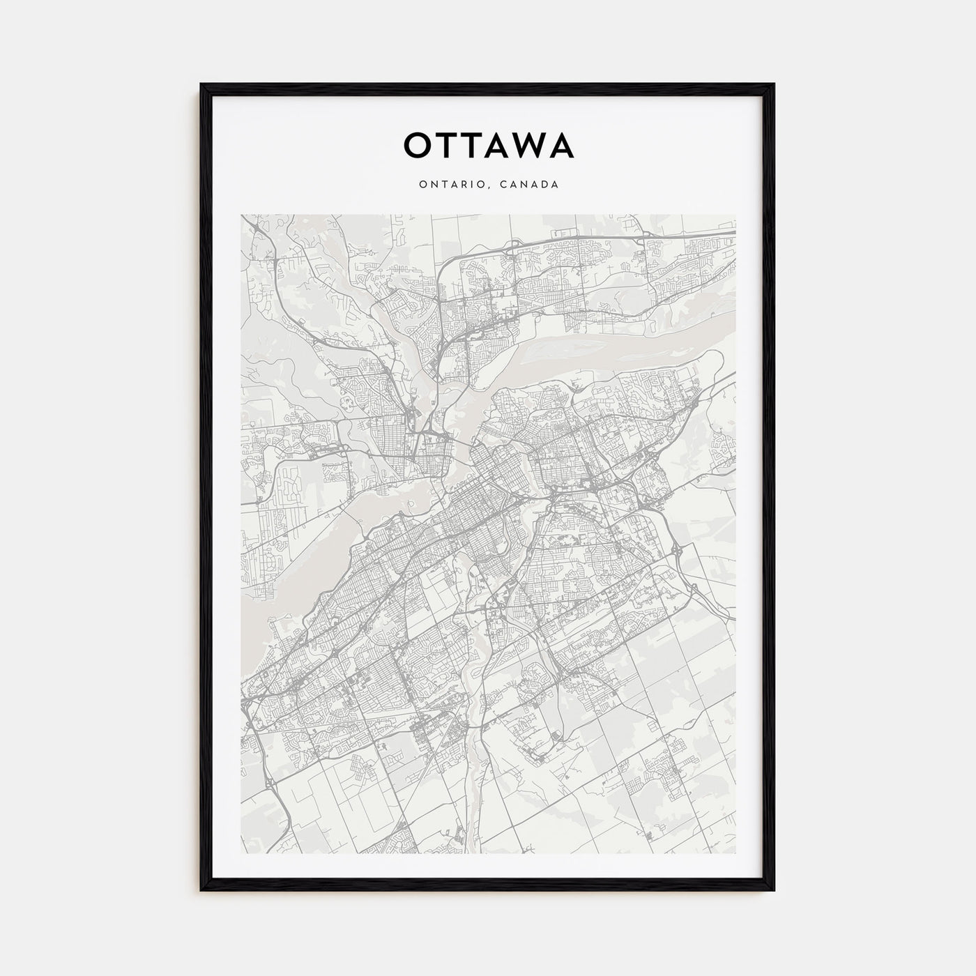 Ottawa Map Portrait Poster