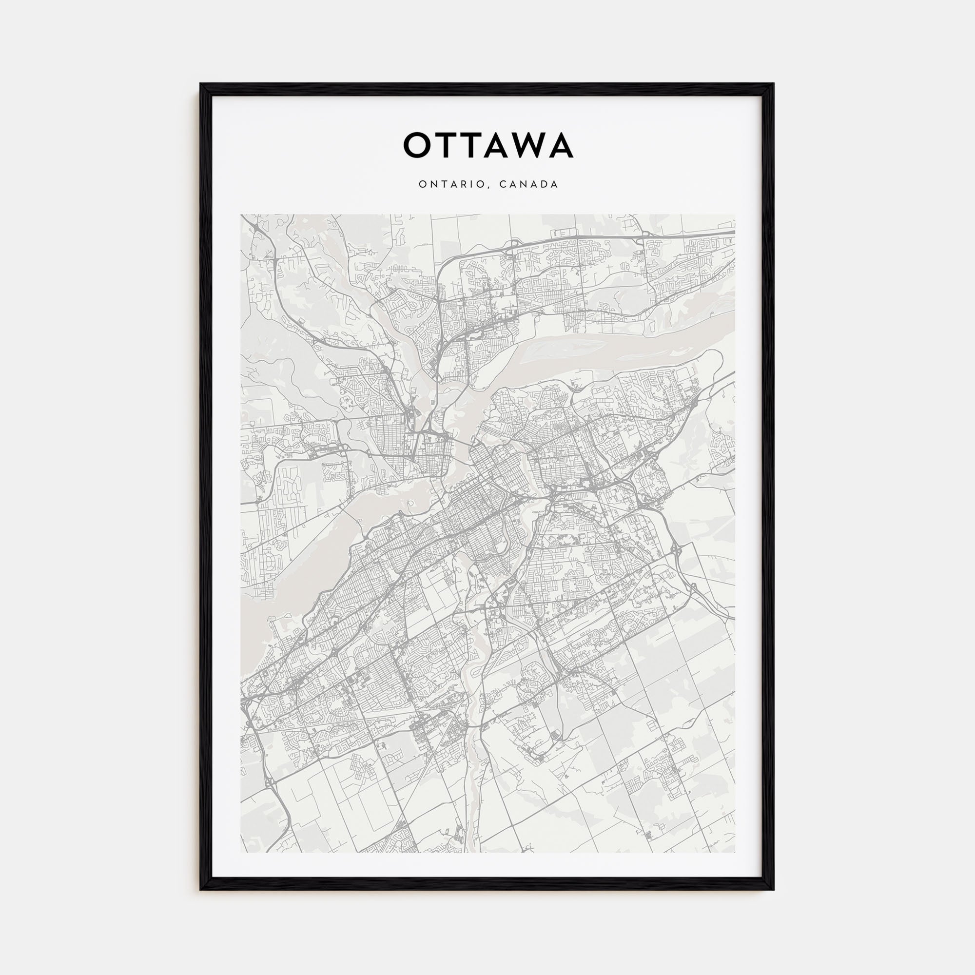 Ottawa Map Portrait Poster