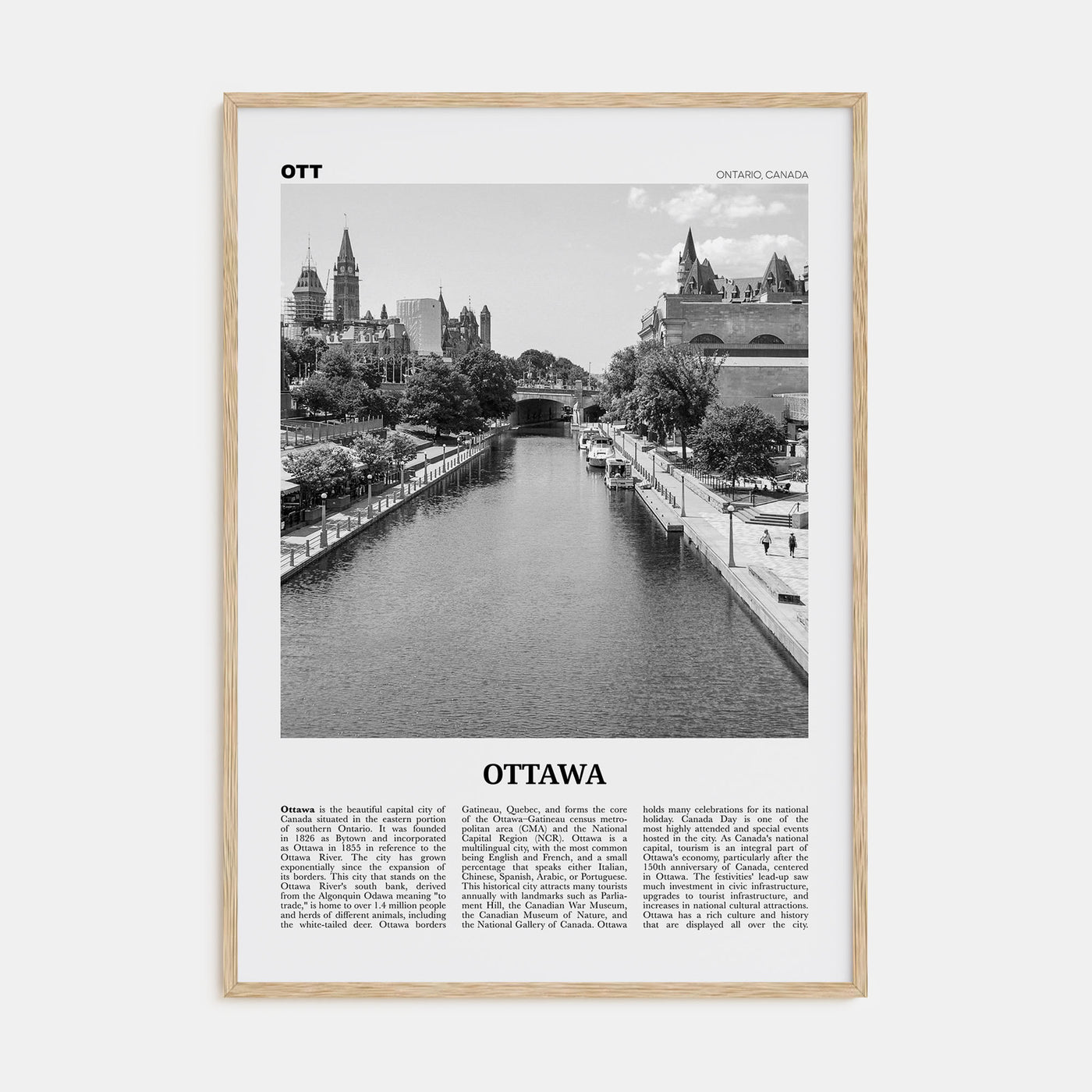 Ottawa Travel B&W No 1 Poster