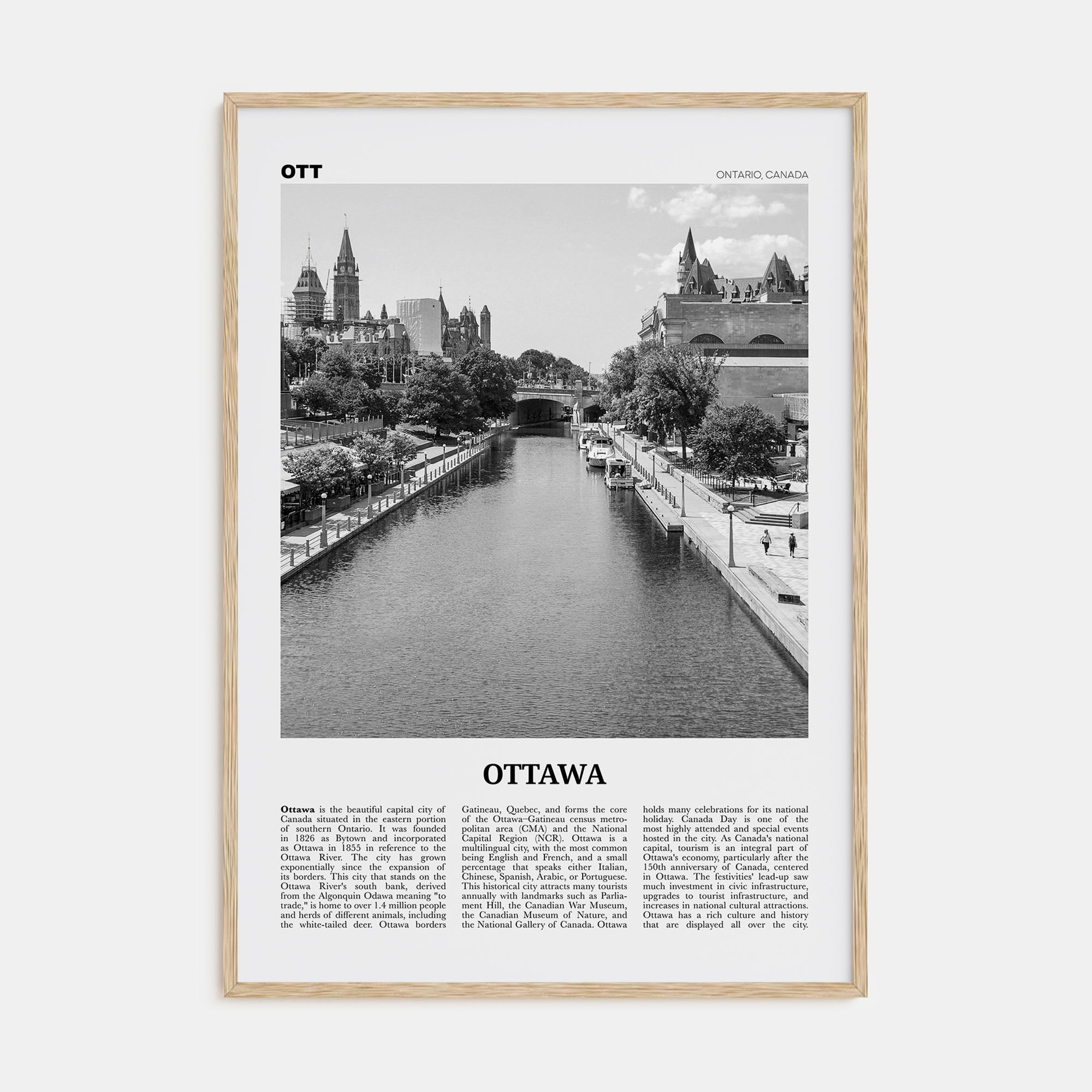 Ottawa Travel B&W No 1 Poster