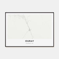 Ouray Map Landscape Poster
