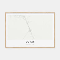 Ouray Map Landscape Poster