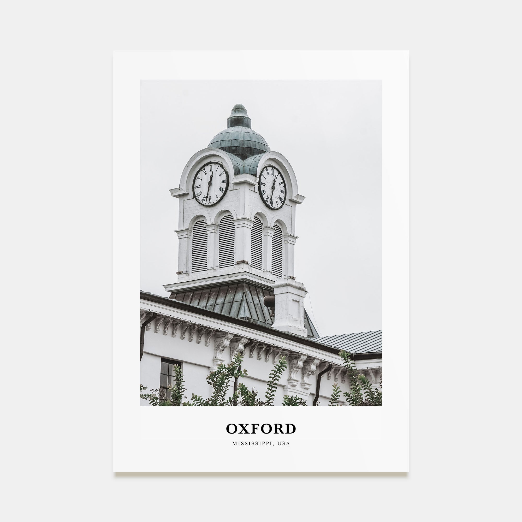 Oxford, Mississippi Portrait Color Poster