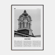 Oxford, Mississippi Travel B&W Poster