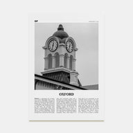 Oxford, Mississippi Travel B&W Poster