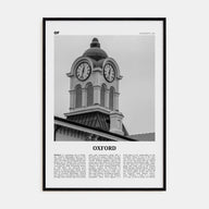 Oxford, Mississippi Travel B&W Poster