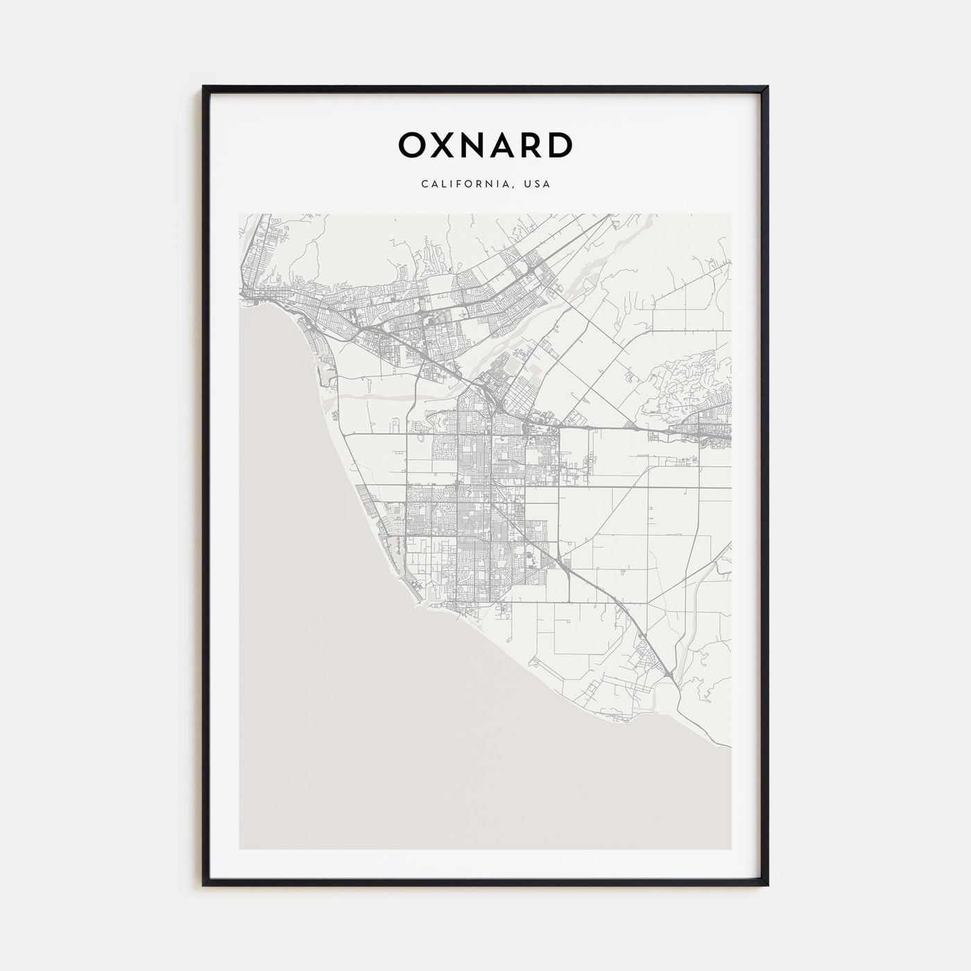 Oxnard Map Portrait Poster