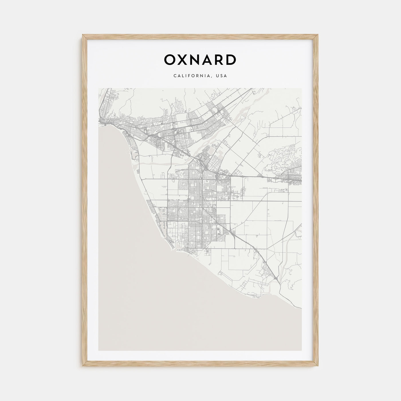Oxnard Map Portrait Poster