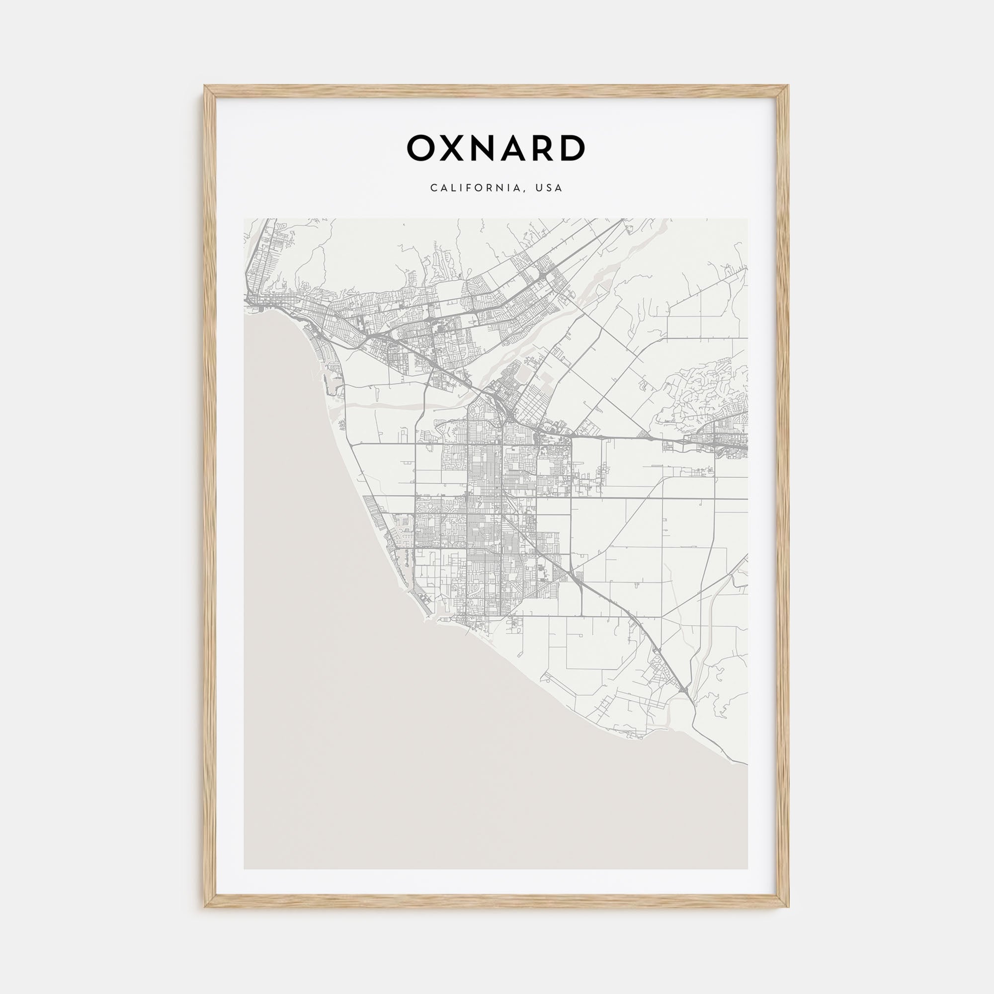 Oxnard Map Portrait Poster