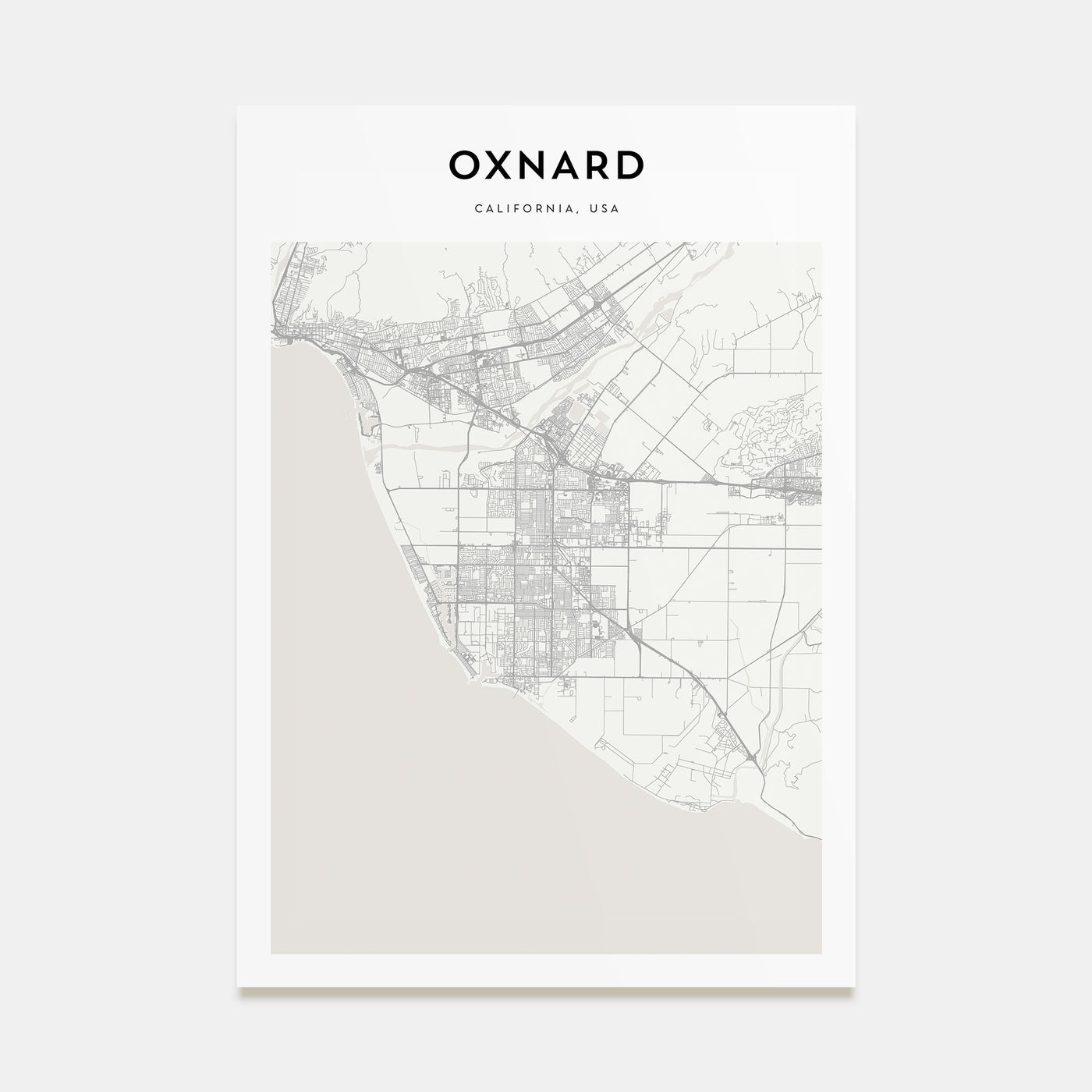 Oxnard Map Portrait Poster