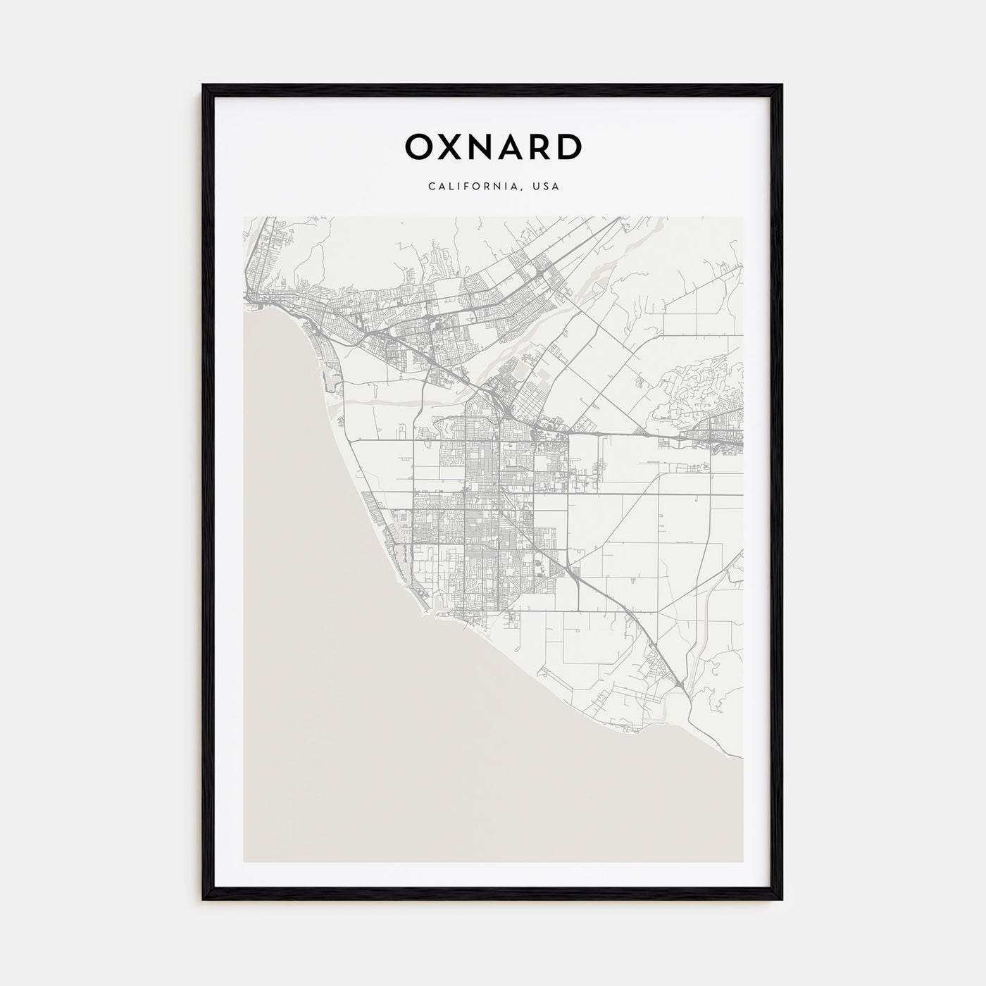 Oxnard Map Portrait Poster