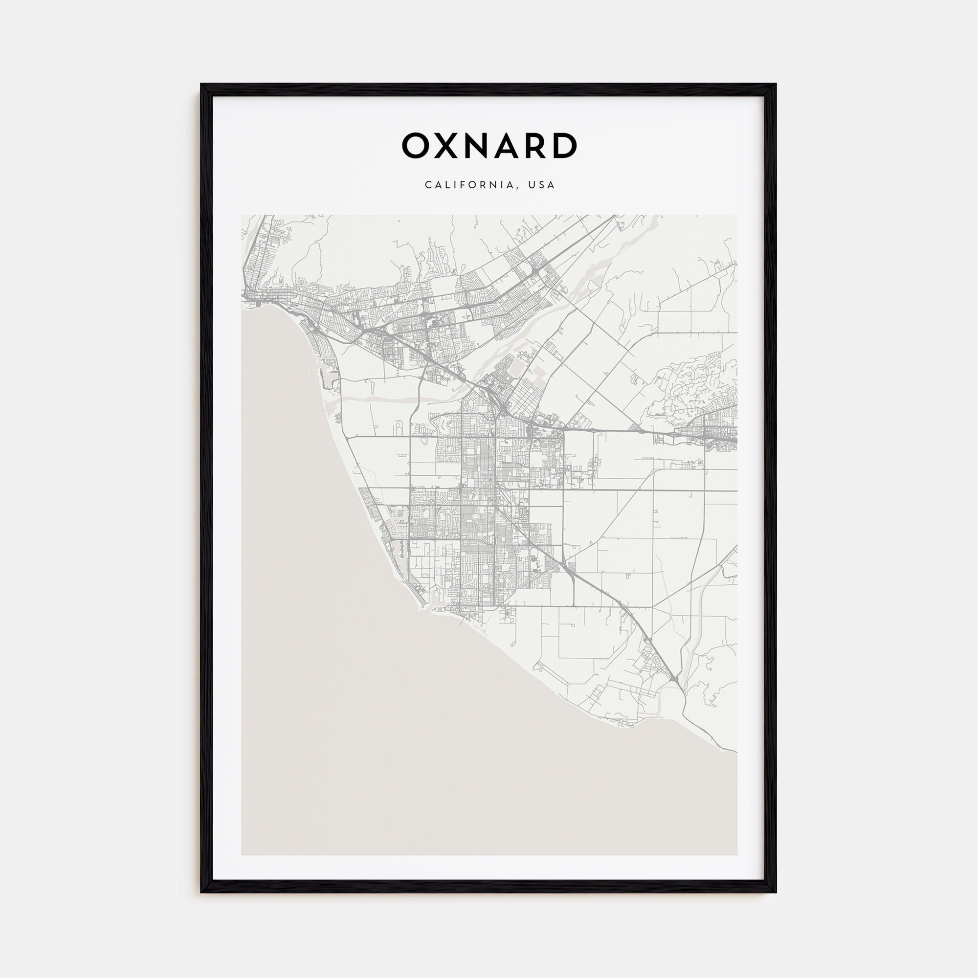 Oxnard Map Portrait Poster