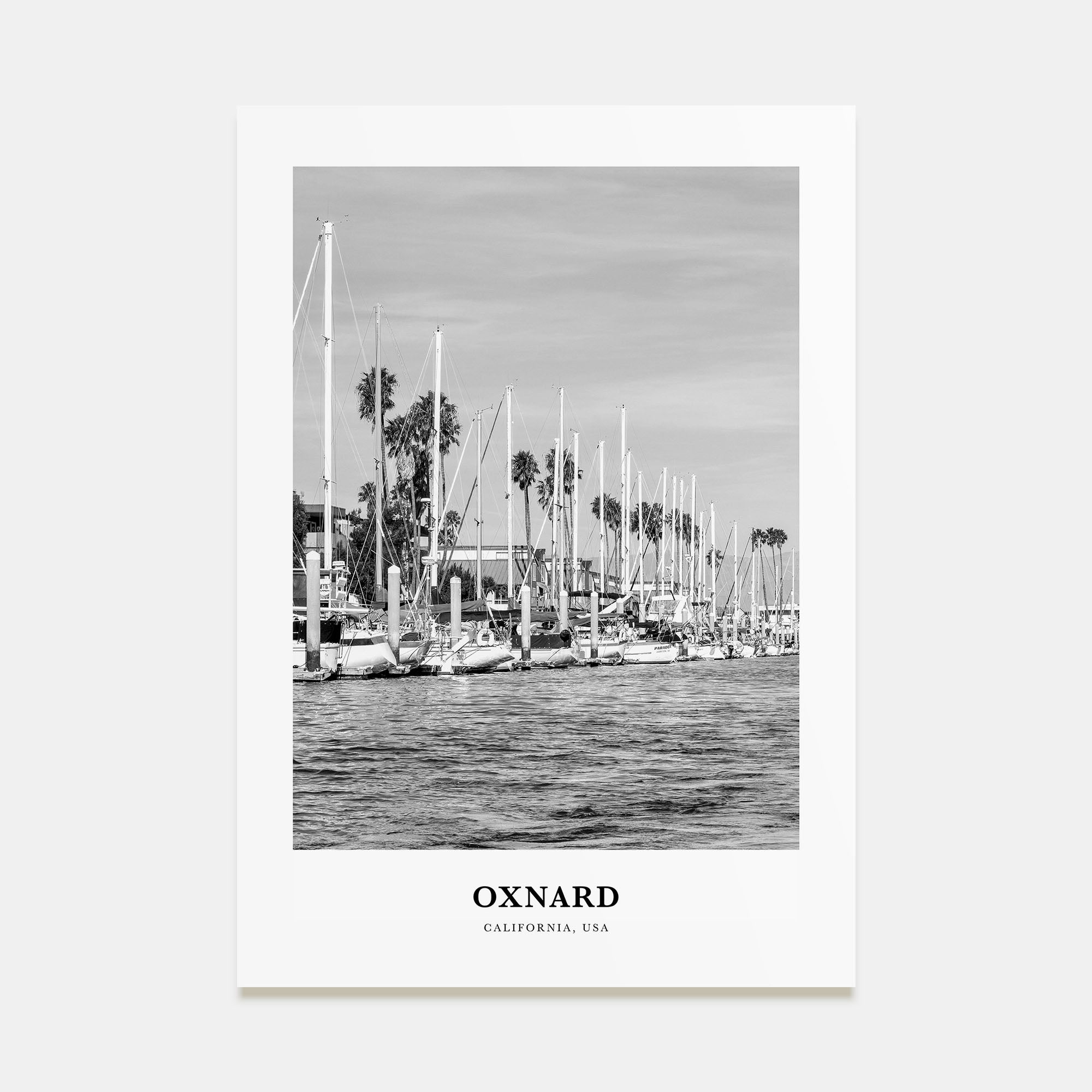 Oxnard Portrait B&W Poster