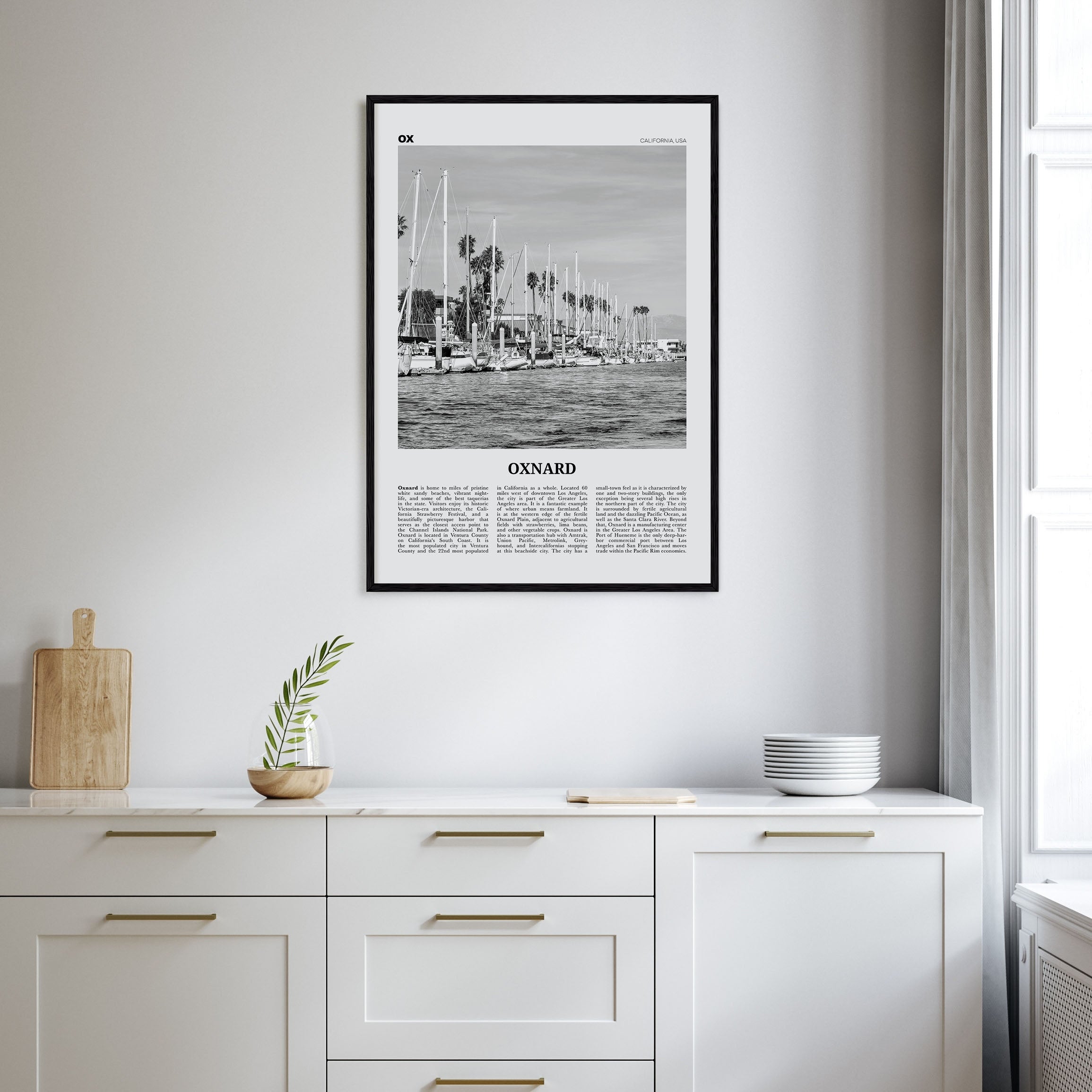 Oxnard Travel B&W Poster