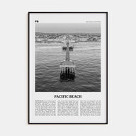 Pacific Beach Travel B&W No 1 Poster