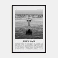 Pacific Beach Travel B&W No 1 Poster
