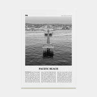 Pacific Beach Travel B&W No 1 Poster