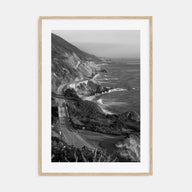 Pacific Coast Highway Photo B&W Poster