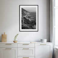 Pacific Coast Highway Photo B&W Poster