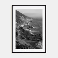 Pacific Coast Highway Photo B&W Poster