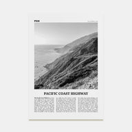 Pacific Coast Highway Travel B&W No 3 Poster