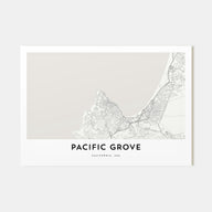 Pacific Grove Map Landscape Poster