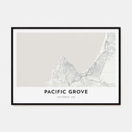 Pacific Grove Map Landscape Poster