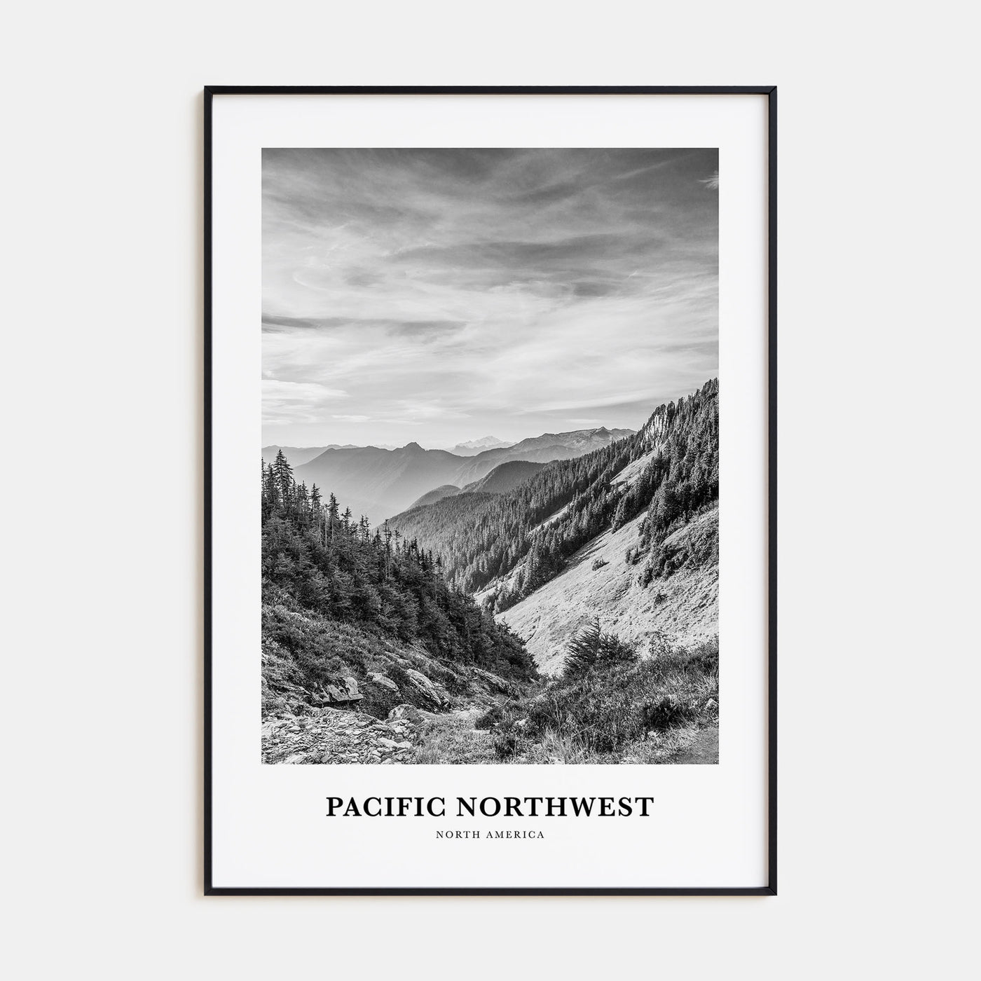 Pacific Northwest Portrait B&W Poster