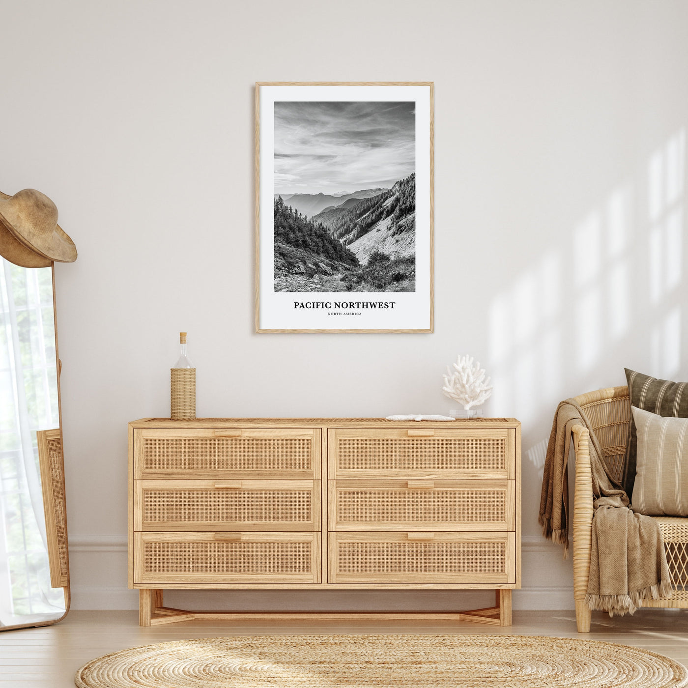 Pacific Northwest Portrait B&W Poster