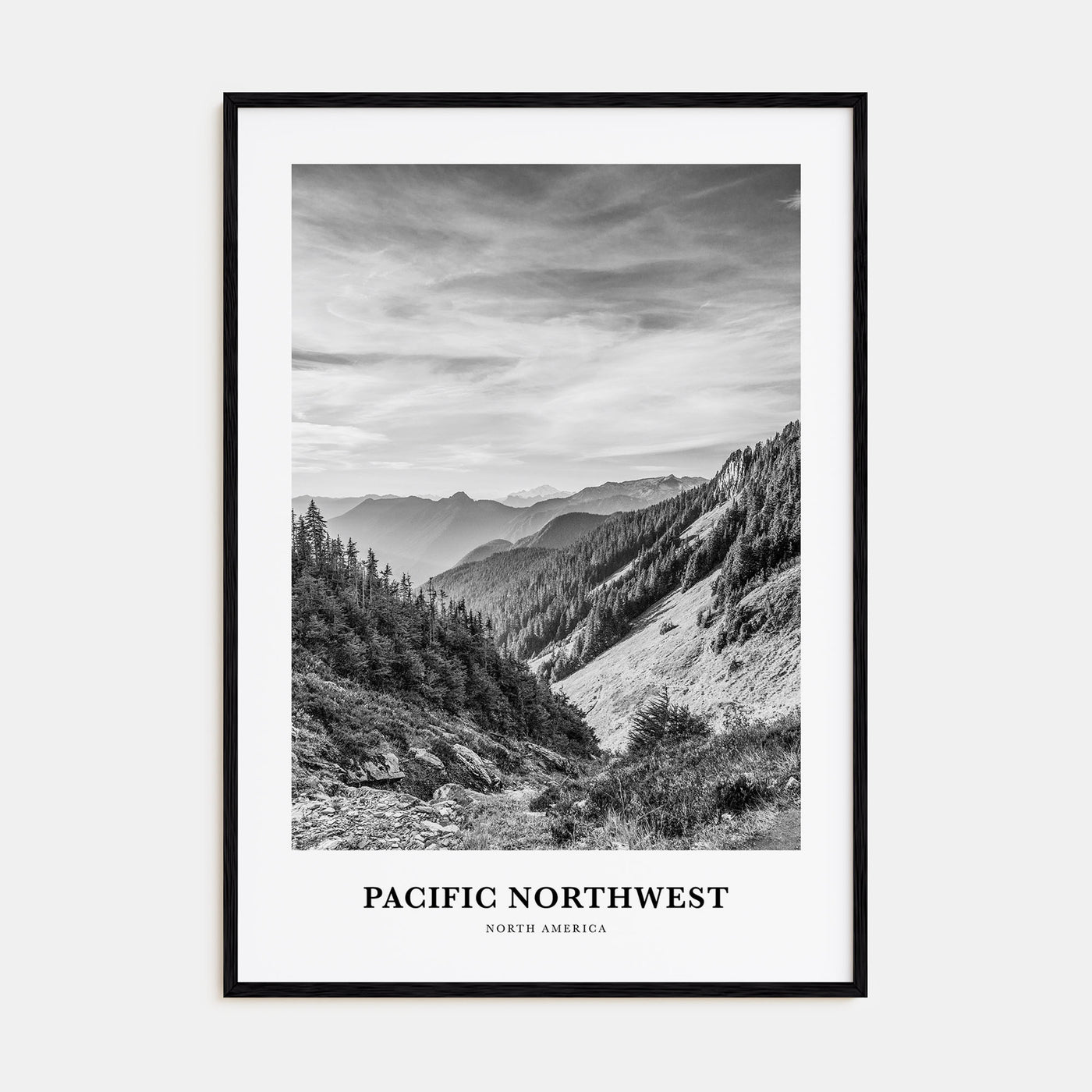 Pacific Northwest Portrait B&W Poster