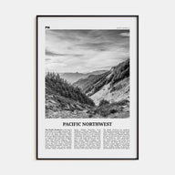 Pacific Northwest Travel B&W Poster