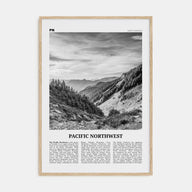 Pacific Northwest Travel B&W Poster