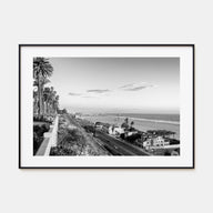 Pacific Palisades Landscape B&W Poster