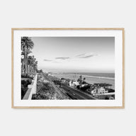 Pacific Palisades Landscape B&W Poster
