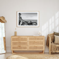 Pacific Palisades Landscape B&W Poster