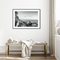 Pacific Palisades Landscape B&W Poster