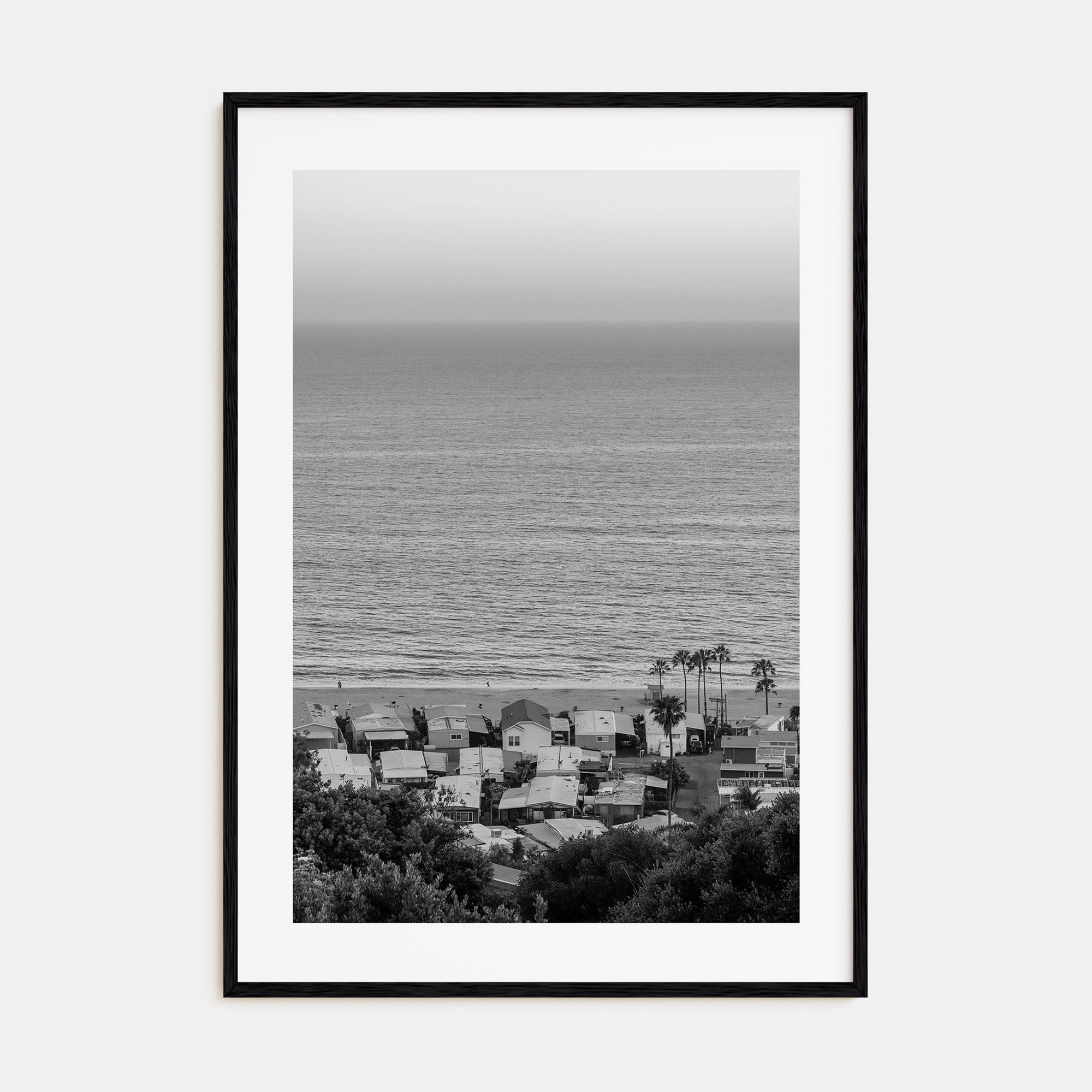 Pacific Palisades Photo B&W Poster