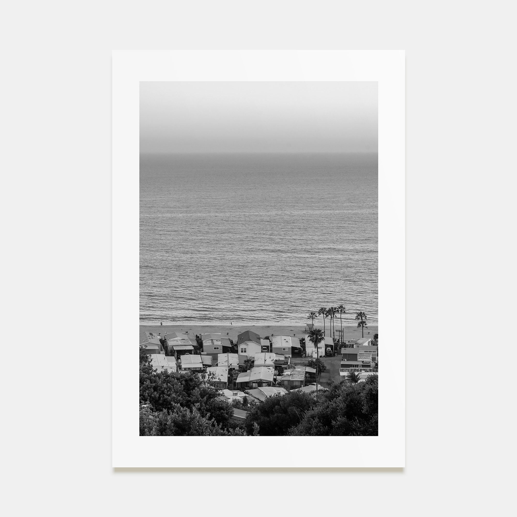 Pacific Palisades Photo B&W Poster
