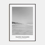 Pacific Palisades Portrait B&W Poster