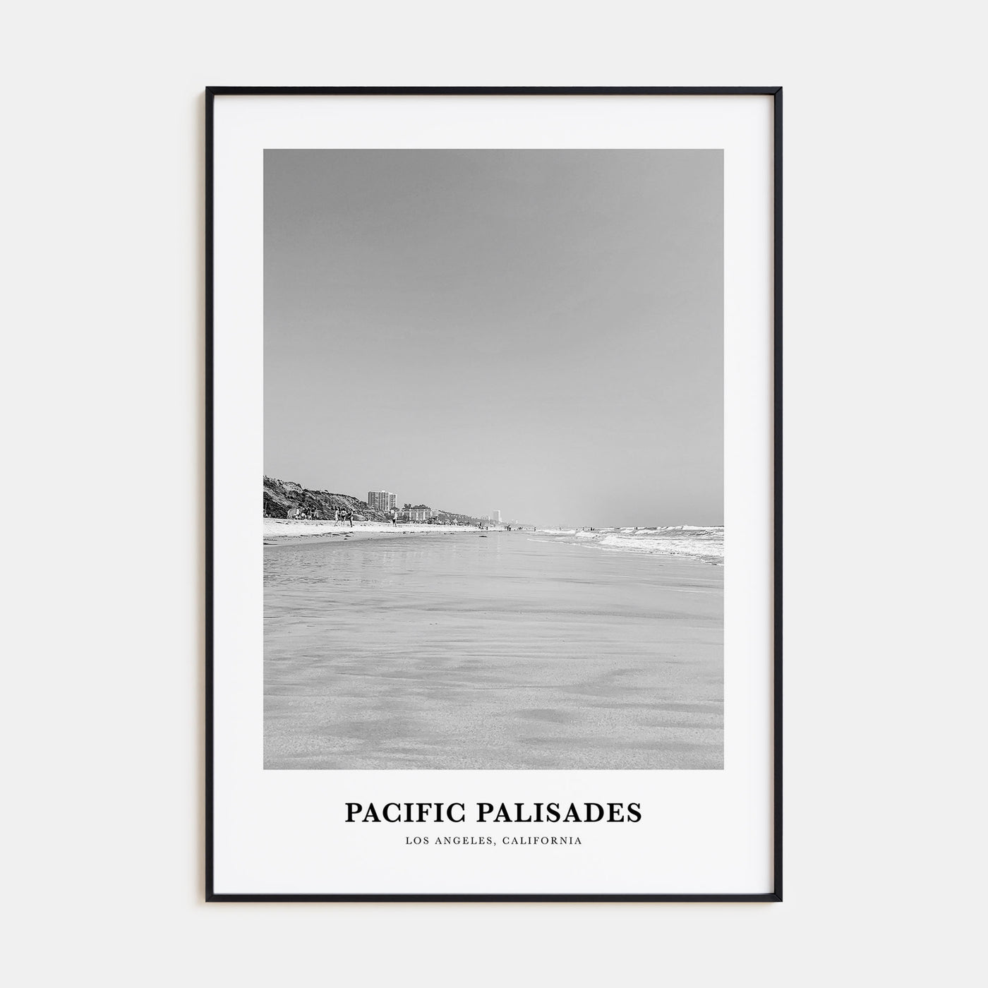 Pacific Palisades Portrait B&W Poster