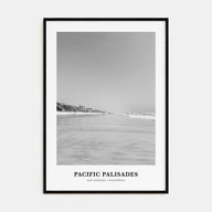 Pacific Palisades Portrait B&W Poster