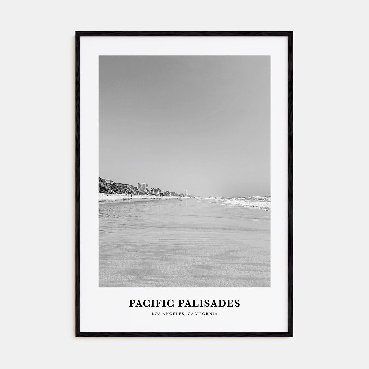 Pacific Palisades Portrait B&W Poster