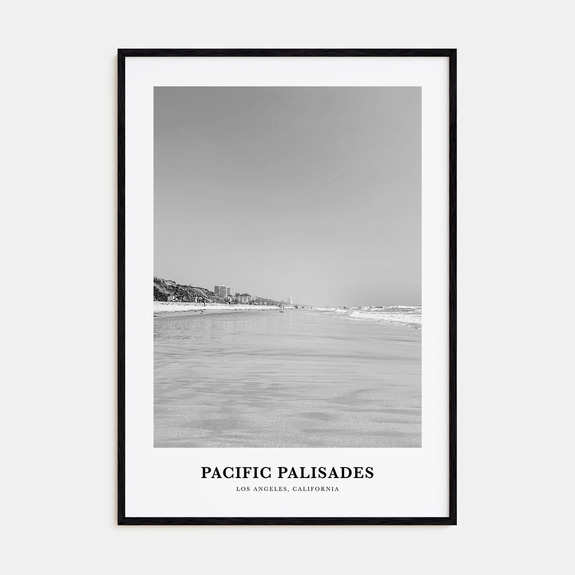 Pacific Palisades Portrait B&W Poster