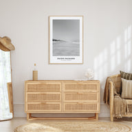 Pacific Palisades Portrait B&W Poster