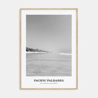 Pacific Palisades Portrait B&W Poster