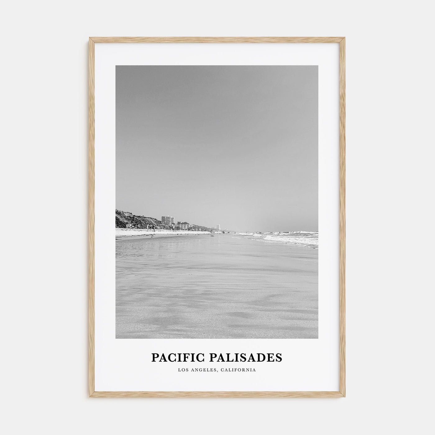 Pacific Palisades Portrait B&W Poster