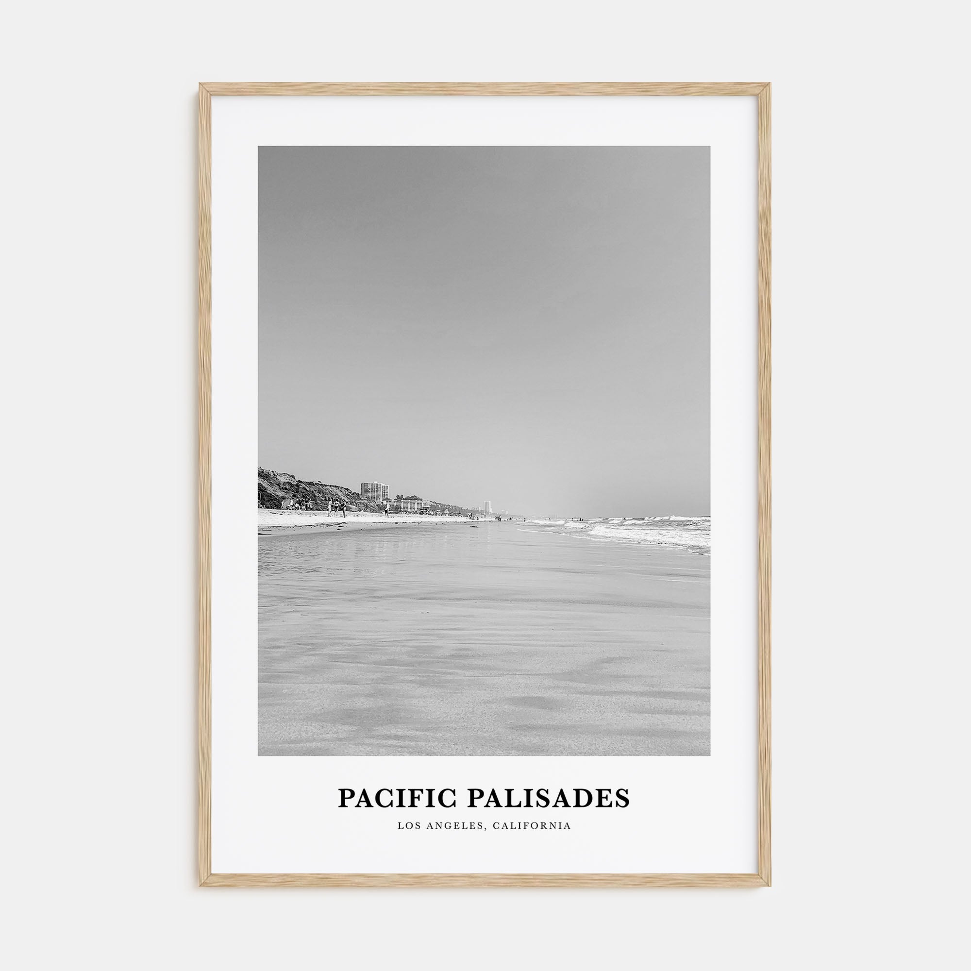 Pacific Palisades Portrait B&W Poster