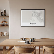 Pacifica Map Landscape Poster