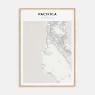 Pacifica Map Portrait Poster