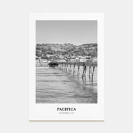 Pacifica Portrait B&W Poster